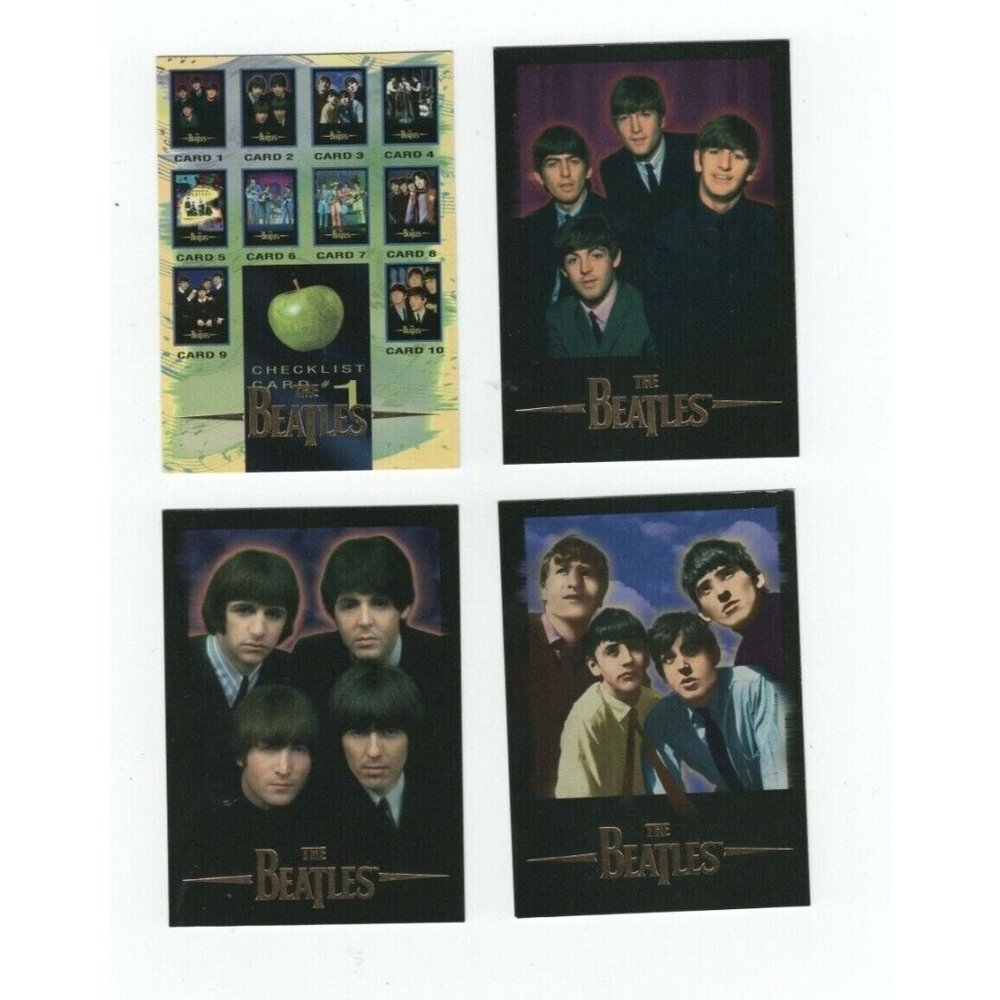 4 Mint Condition Apple Corps LTD Sports Time Inc Vintage 96 Beatles Trading Card